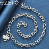 925 Silver Lucky Number 5 Pendant Necklace Wedding Party Charm Jewelry
