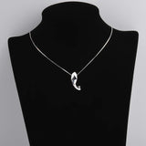 Sterling Silver Whale Fish Necklace Dolphin Pendant Silver Chain Women Jewelry