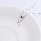 Sterling Silver Whale Fish Necklace Dolphin Pendant Silver Chain Women Jewelry