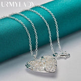 925 Silver Heart Pendant Necklace for Women - Elegant Jewelry
