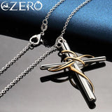 925 Silver Cross Pendant Necklace Chain 18-30 Inch Wedding Fine Jewelry