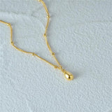 925 Silver Droplet Pendant Necklace Couple Jewelry Anniversary