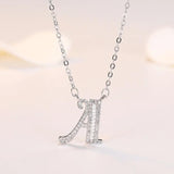 925 Silver A-Z Letter Pendant Necklace Couple Initials Jewelry