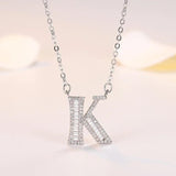925 Silver A-Z Letter Pendant Necklace Couple Initials Jewelry