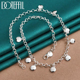 925 Silver Circle Bean Chain Necklace Wedding Jewelry