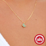 S925 Silver Butterfly Pendant Necklace Minimalist Style Collarbone Chain
