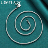 Sterling Silver 3mm Snake Chain Necklace 16-30 Inch
