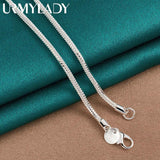 Sterling Silver 3mm Snake Chain Necklace 16-30 Inch