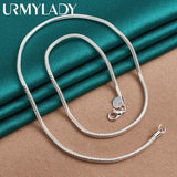 Sterling Silver 3mm Snake Chain Necklace 16-30 Inch