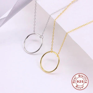 10mm Round Circle Necklace 925 Sterling Silver Choker