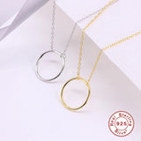 10mm Round Circle Necklace 925 Sterling Silver Choker