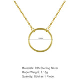 10mm Round Circle Necklace 925 Sterling Silver Choker