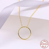 10mm Round Circle Necklace 925 Sterling Silver Choker