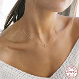 10mm Round Circle Necklace 925 Sterling Silver Choker