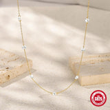 Round Diamond Necklace 925 Sterling Silver Plated Overlay Style Wedding Jewelry