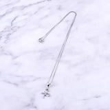 925 Silver Pisces Horoscope Necklace Zircon Flower Jewelry