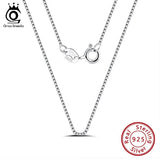 0.6mm Box Chain Necklace 925 Sterling Silver Pendant Necklaces For Women