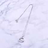 925 Silver Zircon Cancer Horoscope Necklace Women Zodiac Pendants