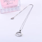 925 Silver Zircon Cancer Horoscope Necklace Women Zodiac Pendants