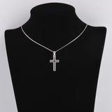 Cross Necklace for Women - 925 Silver Zircon Big