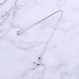 Cross Necklace for Women - 925 Silver Zircon Big