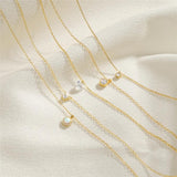 925 Silver 3mm Necklace Sparkling Zircon Clavicle Chain for Women