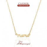 925 Silver Necklace Mama Mother's Gift Chain Choker 18k Jewelry