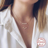 925 Silver Necklace Mama Mother's Gift Chain Choker 18k Jewelry