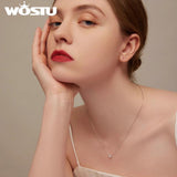 925 Sterling Silver Zircon Pendant Necklaces For Women