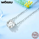 925 Sterling Silver Zircon Pendant Necklaces For Women