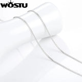 925 Silver Link Chains Necklaces for Women Wedding Jewelry
