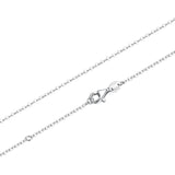 925 Sterling Silver Adjustable Chain Necklace ECA010-45