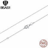 925 Sterling Silver Adjustable Chain Necklace ECA010-45