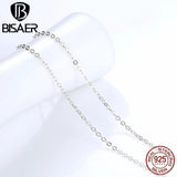 925 Sterling Silver Adjustable Chain Necklace ECA010-45