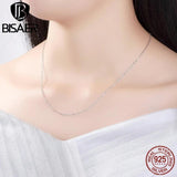 925 Sterling Silver Adjustable Chain Necklace ECA010-45