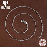 925 Sterling Silver Adjustable Chain Necklace ECA010-45