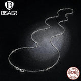 925 Sterling Silver Adjustable Chain Necklace ECA010-45