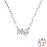 925 Silver Zircon Pendant Choker Necklace for Women