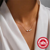 925 Silver Zircon Pendant Choker Necklace for Women