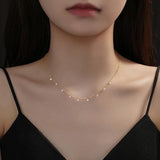 925 Silver Zircon Water Drop Necklace Women Party Jewelry