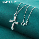 925 Silver Cross Love Necklace For Women Wedding Gift