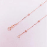 925 Silver Rose Cross Beaded Chain Necklace Women Jewelry