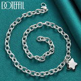 Sterling Silver Star Pendant Necklace 18 Inch Chain