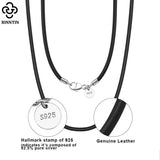 Italian 2mm Leather Cord Chain Necklace with 925 Sterling Silver Clasp
