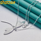 925 Silver Dragonfly Pendant Necklace 16-30 Inch Chain