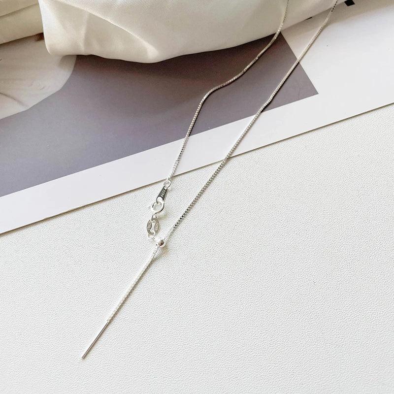 0.8mm Silver 925 Sterling Box Chain Necklace 18in