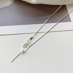0.8mm Silver 925 Sterling Box Chain Necklace 18in