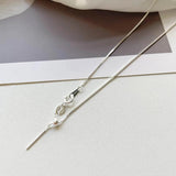0.8mm Silver 925 Sterling Box Chain Necklace 18in