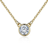 925 Silver London CZ Pendant Choker Necklace for Women