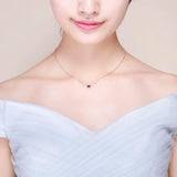 925 Silver London CZ Pendant Choker Necklace for Women